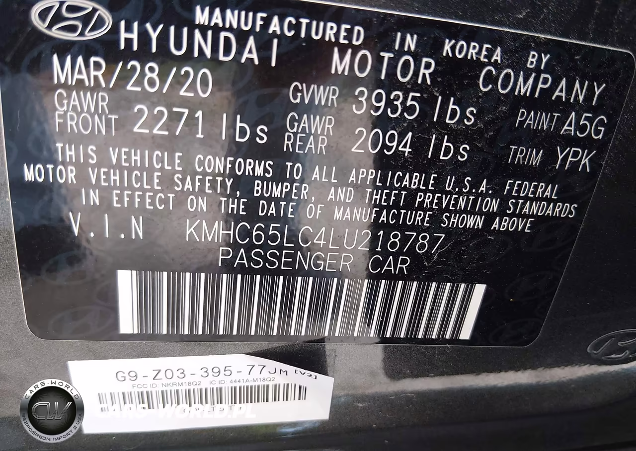 2020 Hyundai Ioniq Hybrid Blue VIN:KMHC65LC4LU218787 - 9