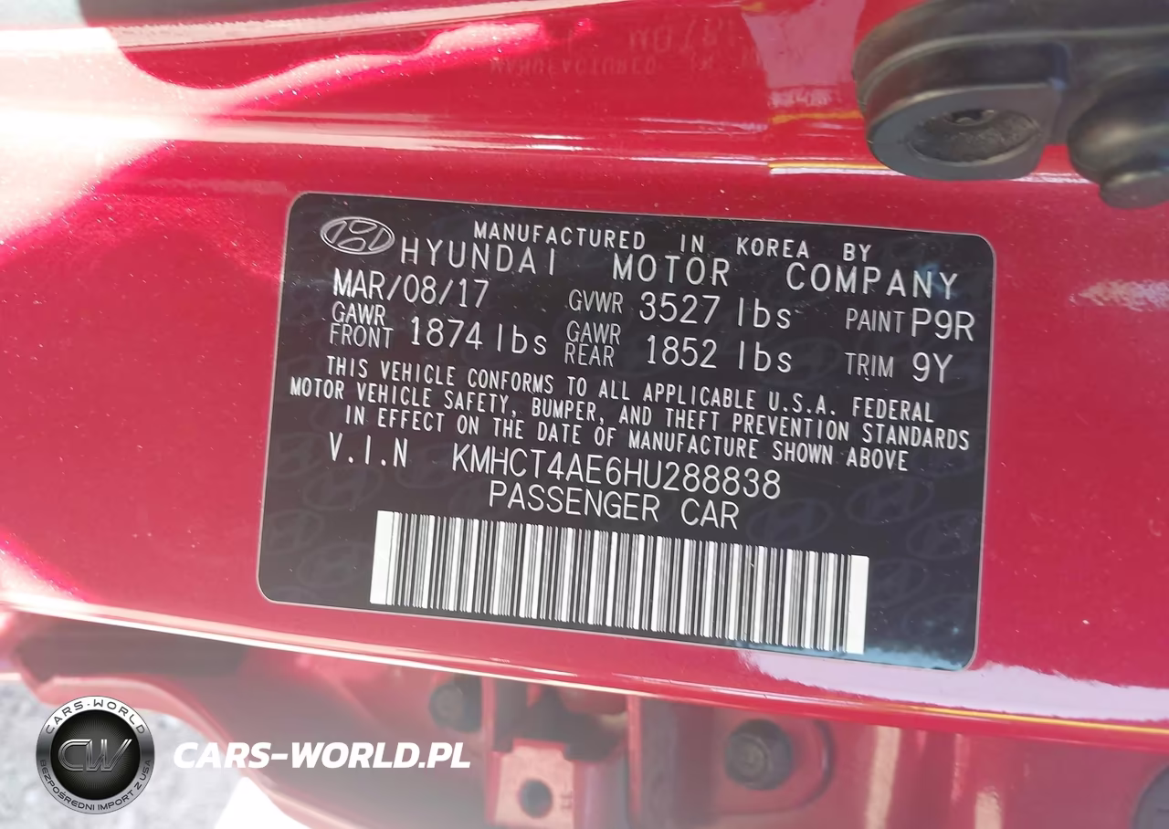 2017 Hyundai Accent Se VIN:KMHCT4AE6HU288838 - 9