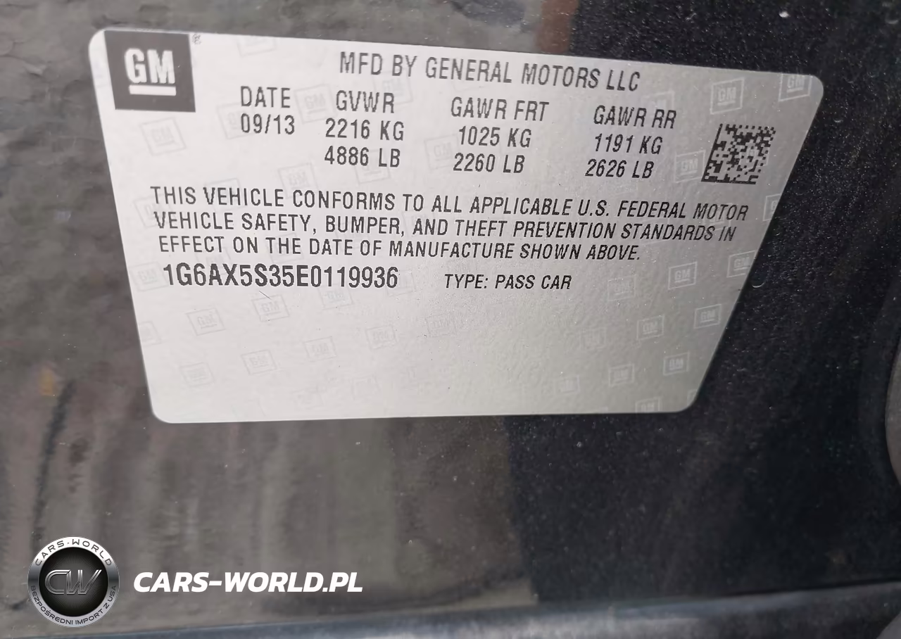 2014 Cadillac Cts Luxury VIN:1G6AX5S35E0119936 - 9