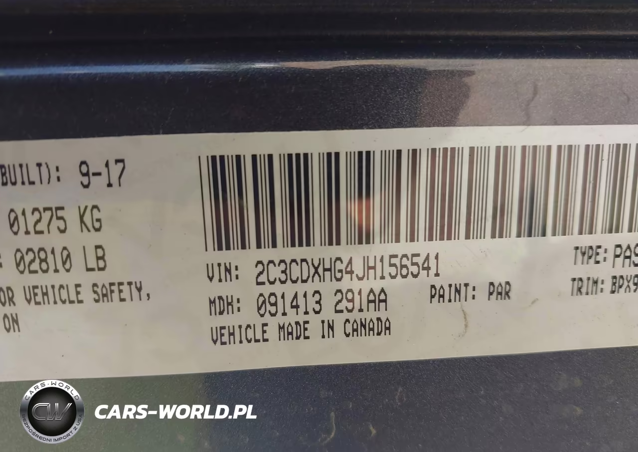 2018 Dodge Charger Sxt Plus Rwd VIN:2C3CDXHG4JH156541 - 9