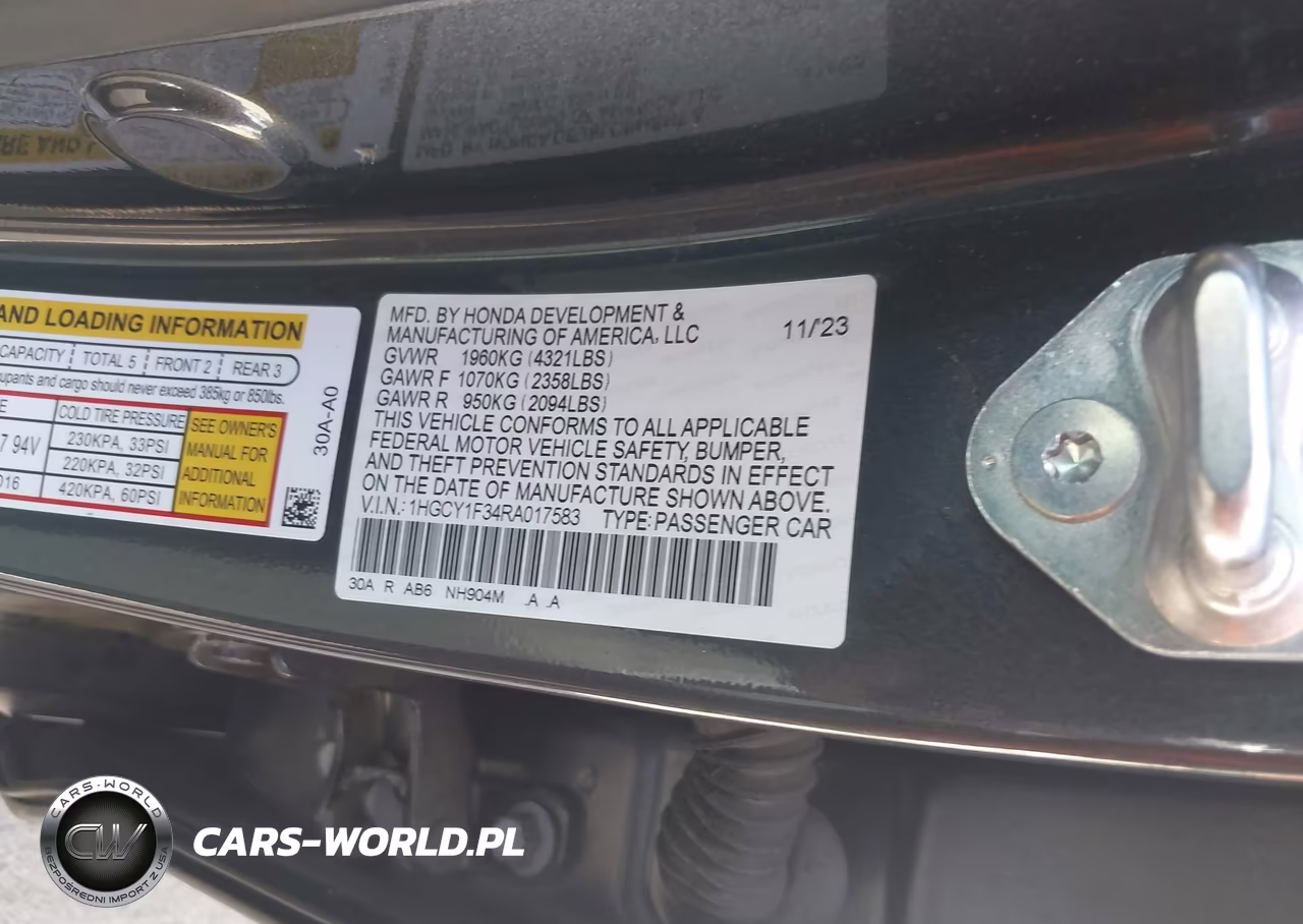 2024 Honda Accord Ex VIN:1HGCY1F34RA017583 - 9