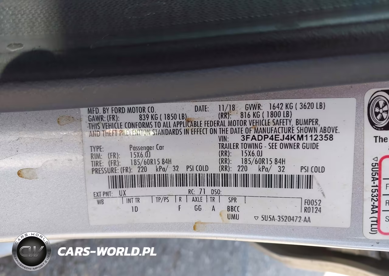 2019 Ford Fiesta Se VIN:3FADP4EJ4KM112358 - 9