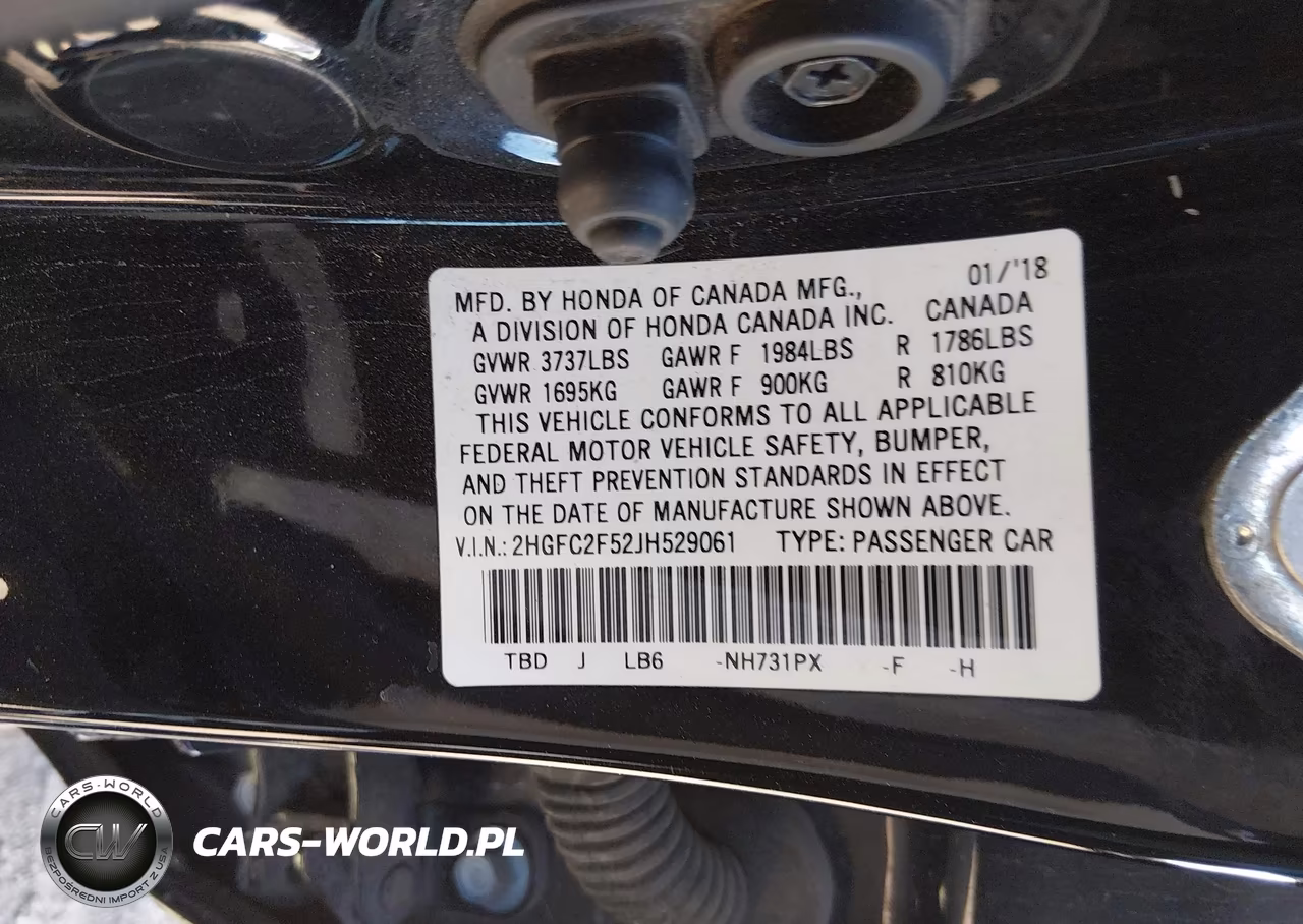 2018 Honda Civic Lx VIN:2HGFC2F52JH529061 - 9