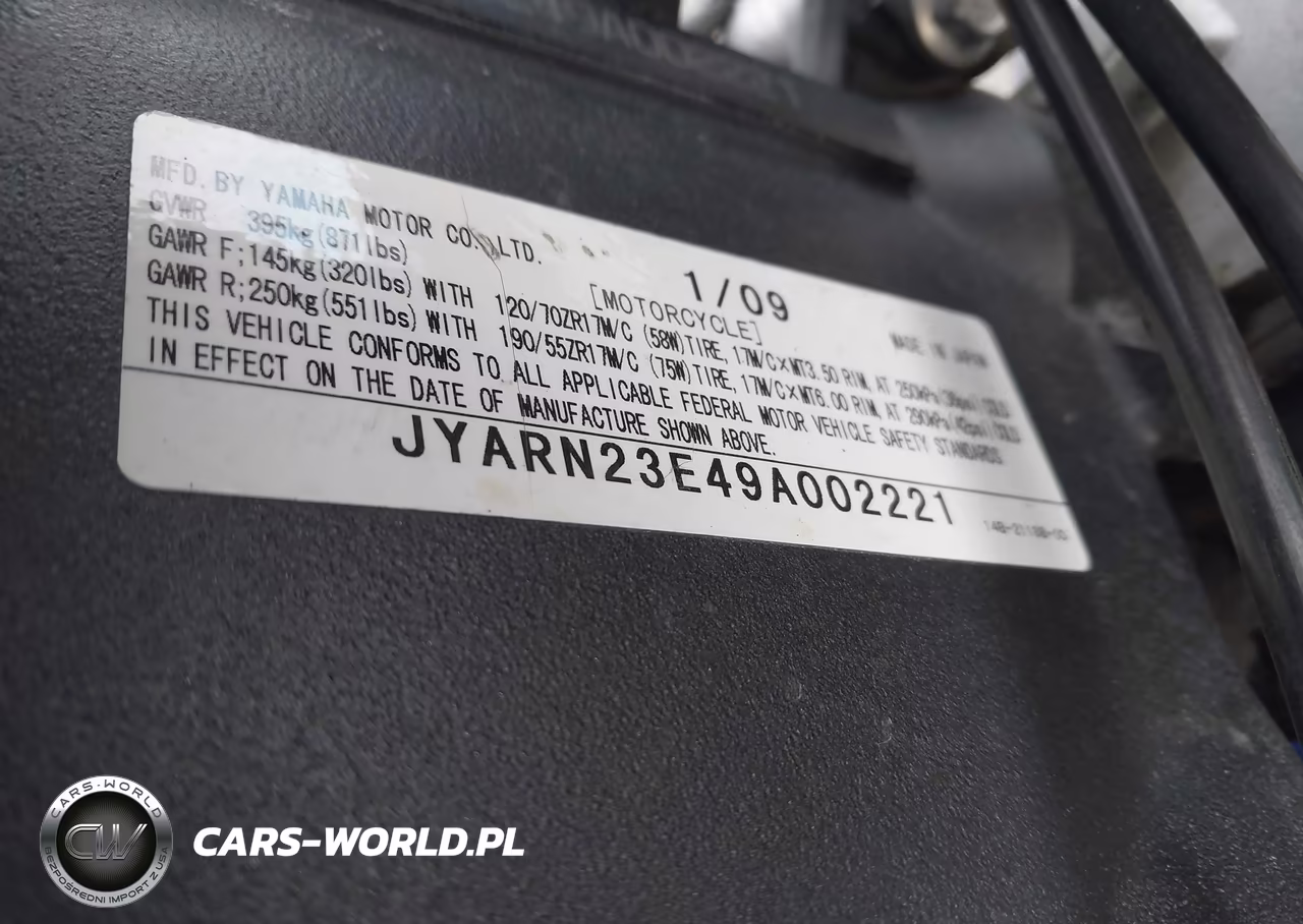 2009 Yamaha Yzfr1 VIN:JYARN23E49A002221 - 10