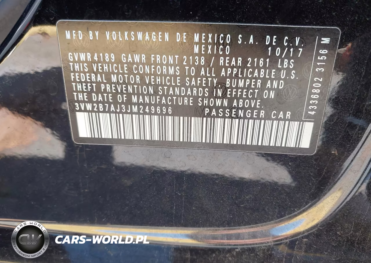 2018 Volkswagen Jetta 1.4T S VIN:3VW2B7AJ3JM249696 - 9