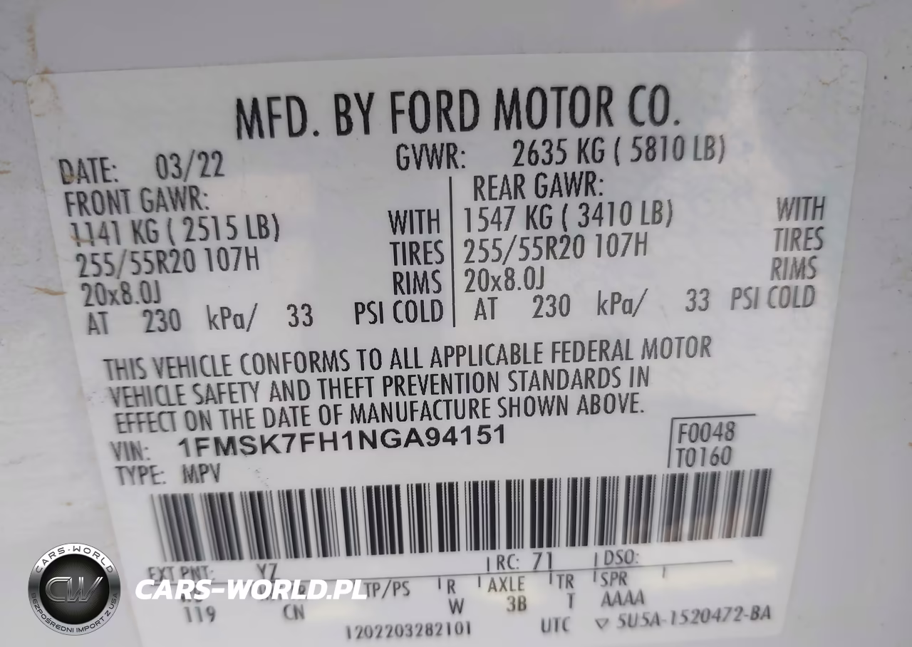 2022 Ford Explorer Limited VIN:1FMSK7FH1NGA94151 - 9