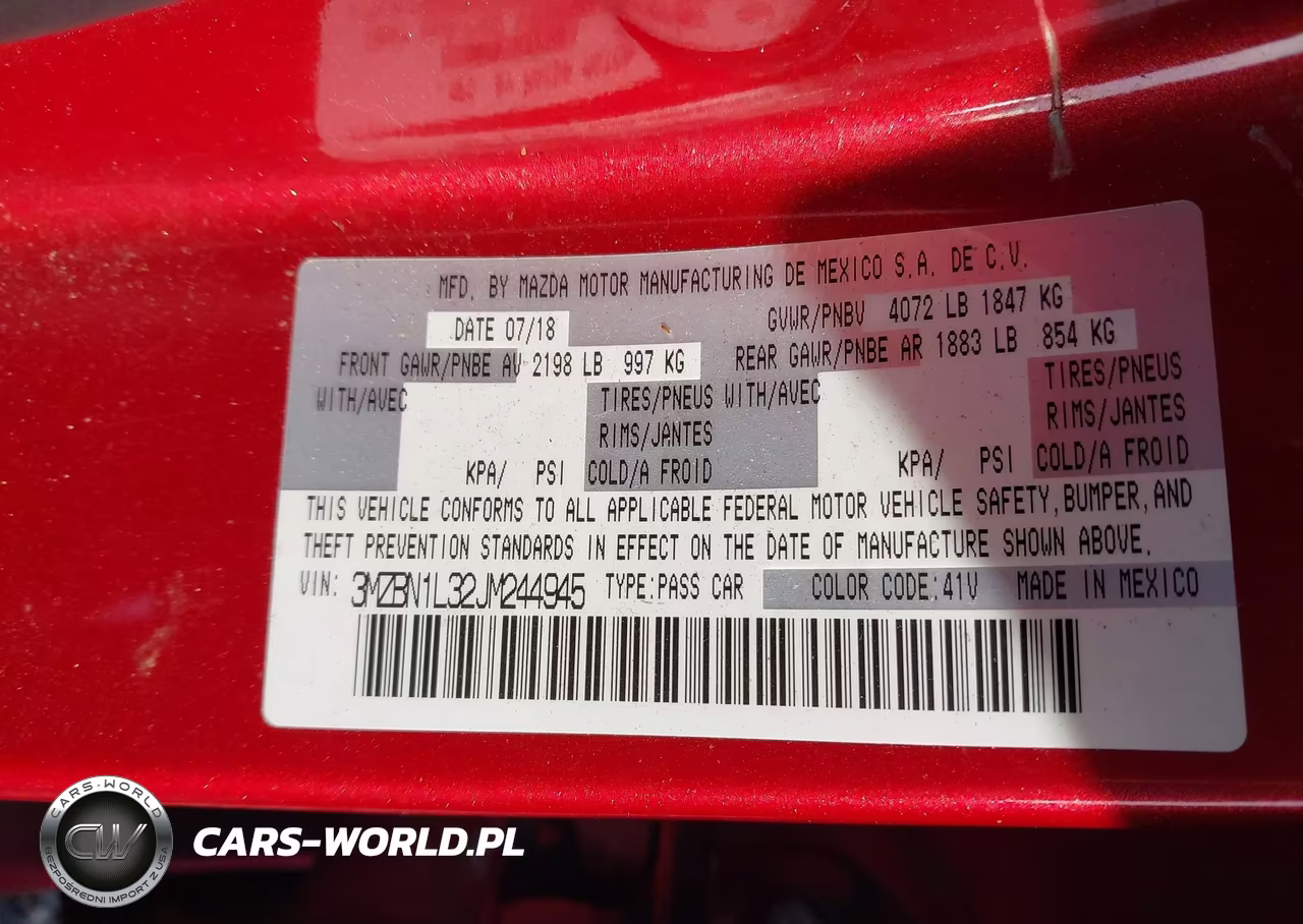 2018 Mazda Mazda3 Touring VIN:3MZBN1L32JM244945 - 9