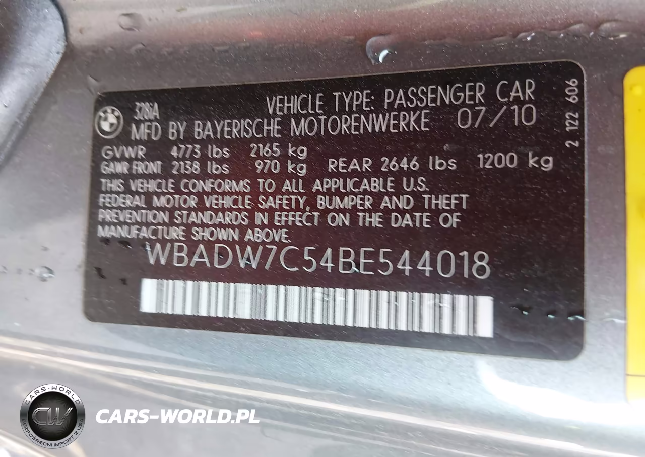 2011 BMW 328I VIN:WBADW7C54BE544018 - 9