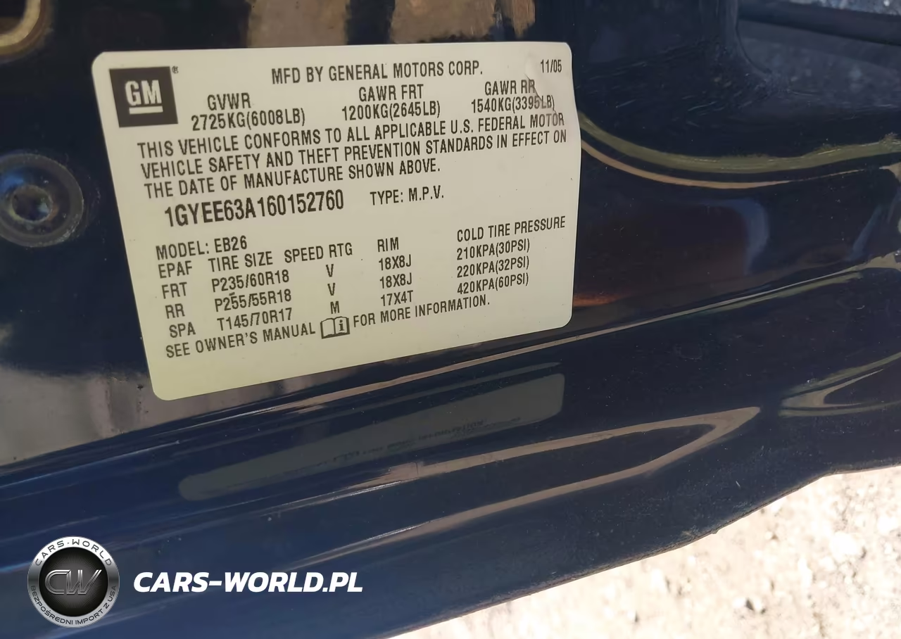 2006 Cadillac Srx V8 VIN:1GYEE63A160152760 - 9