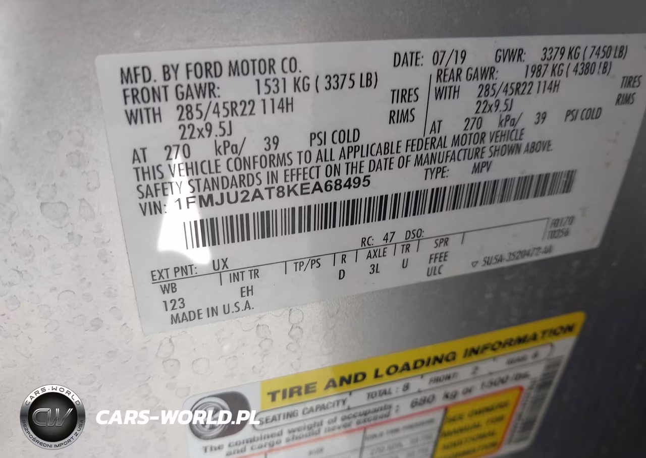 2019 Ford Expedition Limited VIN:1FMJU2AT8KEA68495 - 9