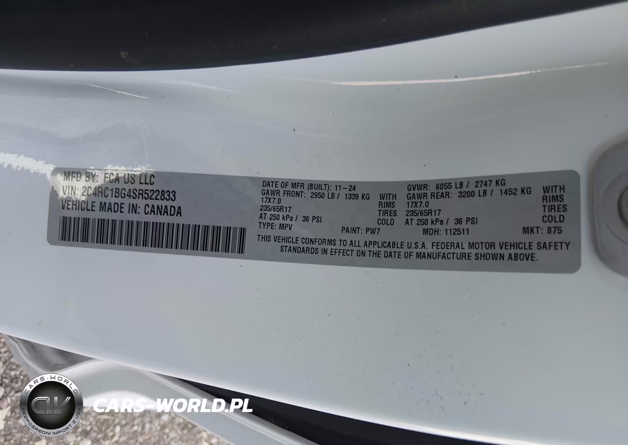 2025 Chrysler Pacifica Select VIN:2C4RC1BG4SR522833 - 9