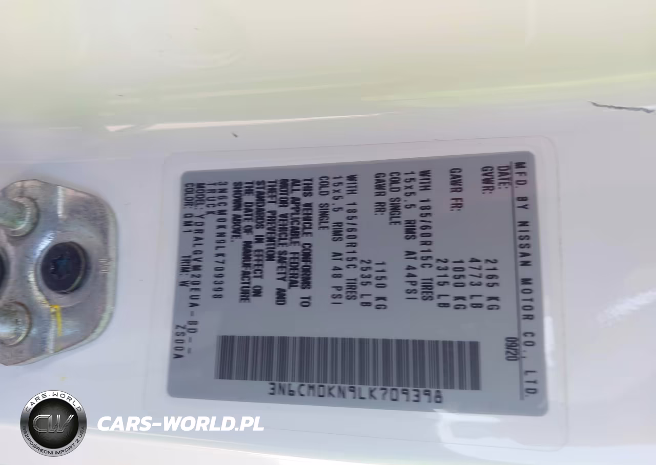2020 Nissan Nv200 Cargo Sv Xtronic Cvt VIN:3N6CM0KN9LK709398 - 9