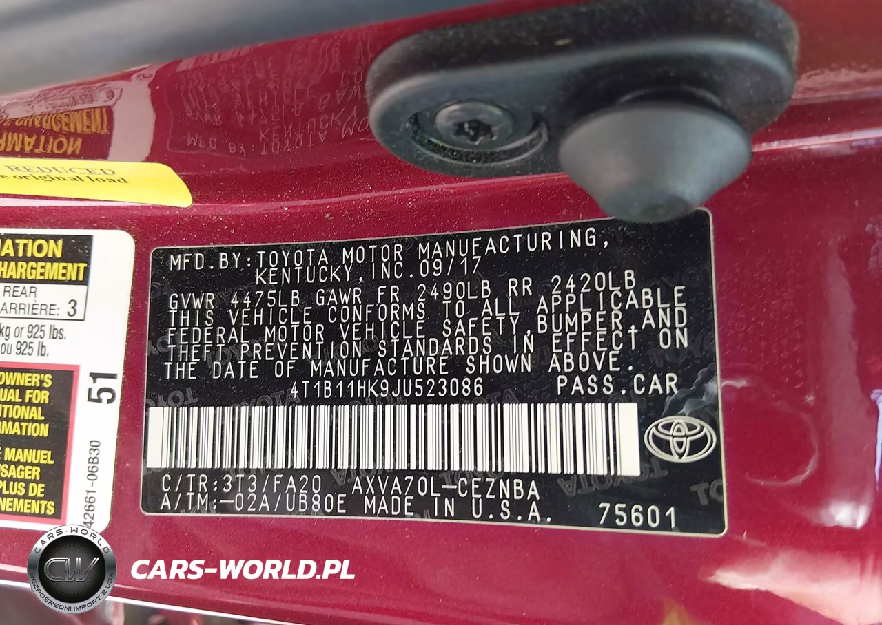 2018 Toyota Camry Le VIN:4T1B11HK9JU523086 - 9