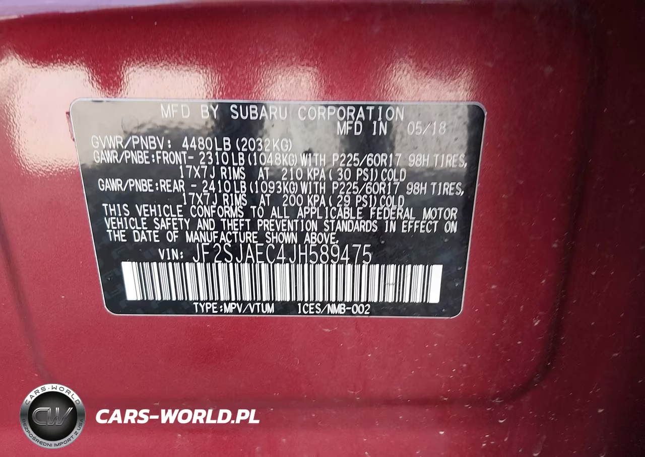 2018 Subaru Forester 2.5I Premium VIN:JF2SJAEC4JH589475 - 9