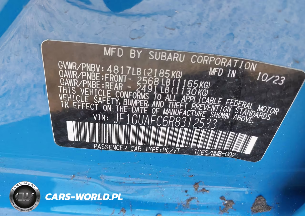 2024 Subaru Impreza Sport 5-Door VIN:JF1GUAFC6R8312533 - 9