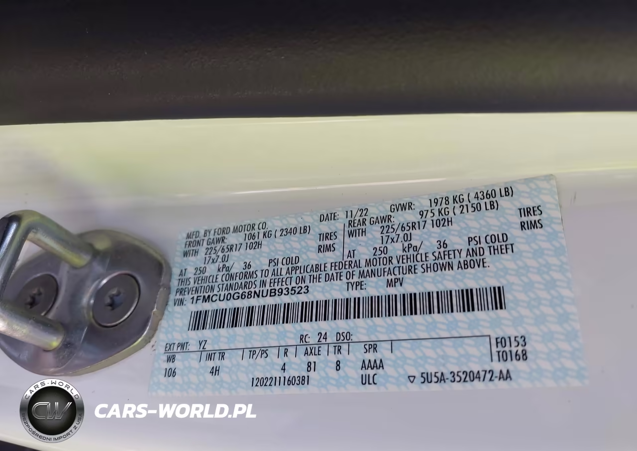 2022 Ford Escape Se VIN:1FMCU0G68NUB93523 - 9