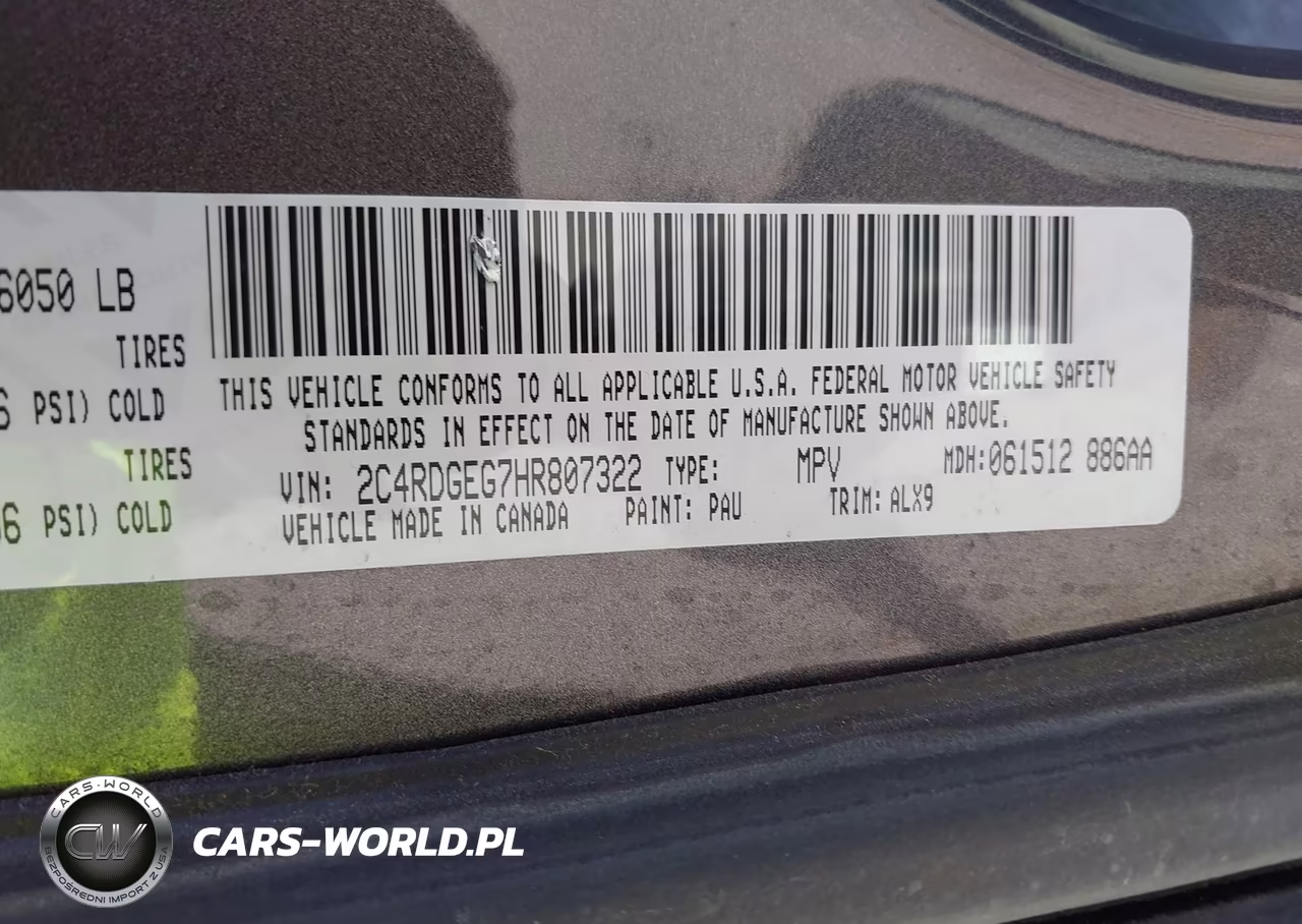 2017 Dodge Grand Caravan Gt VIN:2C4RDGEG7HR807322 - 9