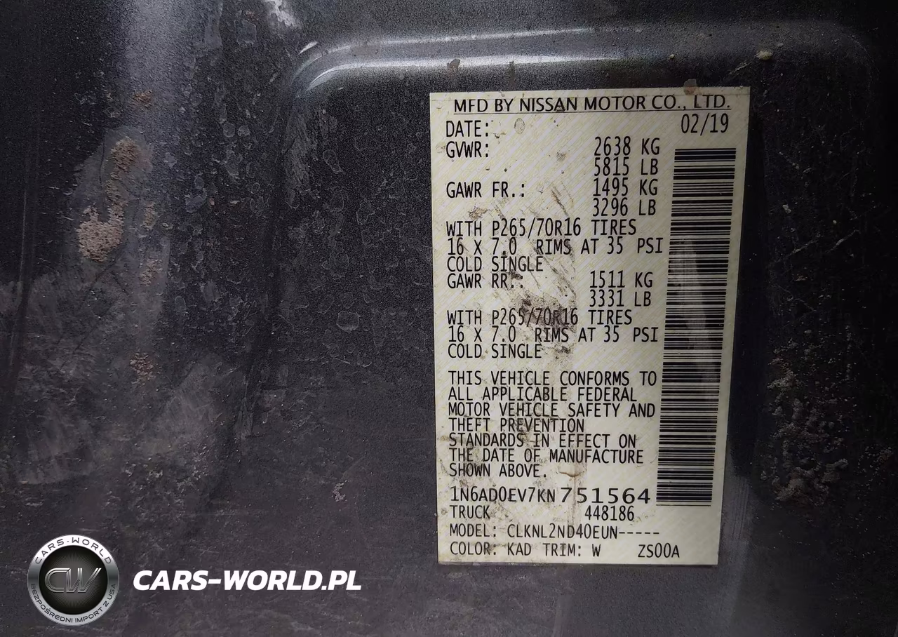 2019 Nissan Frontier Sv VIN:1N6AD0EV7KN751564 - 9
