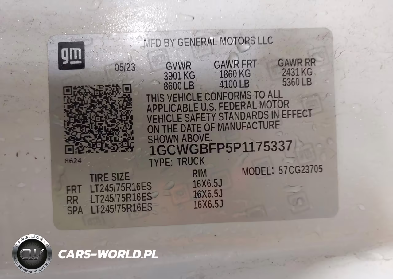 2023 Chevrolet Express 2500 Delivery Van VIN:1GCWGBFP5P1175337 - 9