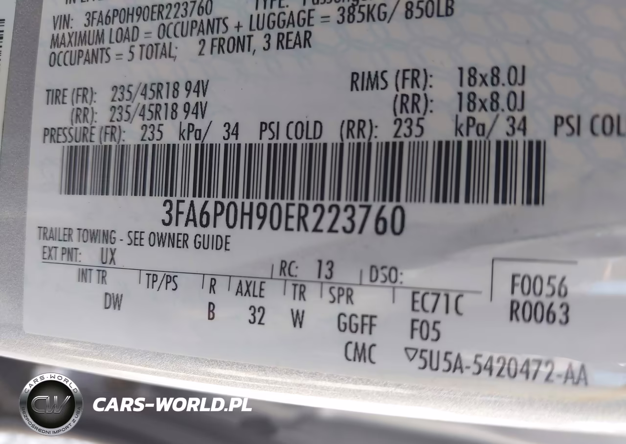 2014 Ford Fusion Se VIN:3FA6P0H90ER223760 - 9