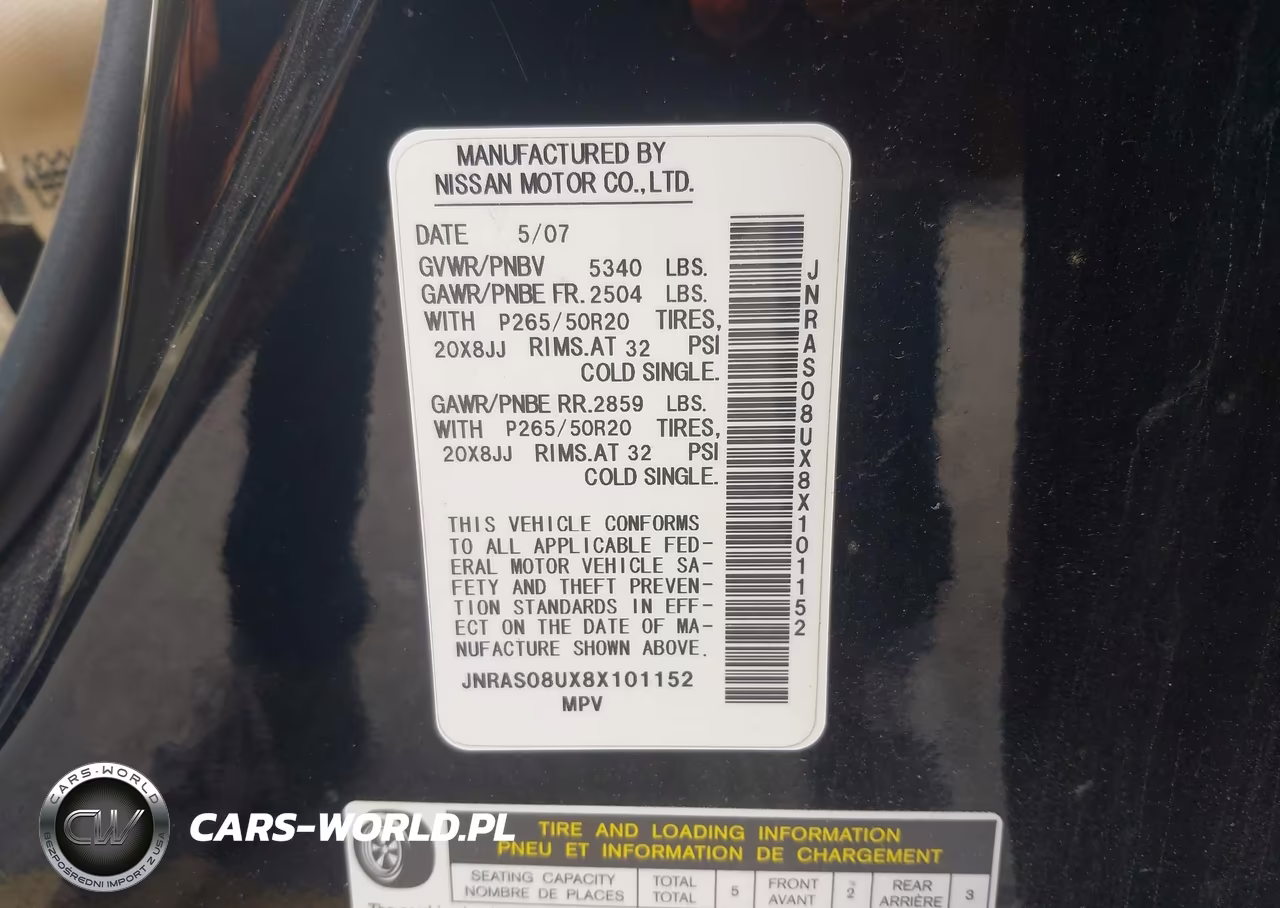 2008 Infiniti Fx35 VIN:JNRAS08UX8X101152 - 9