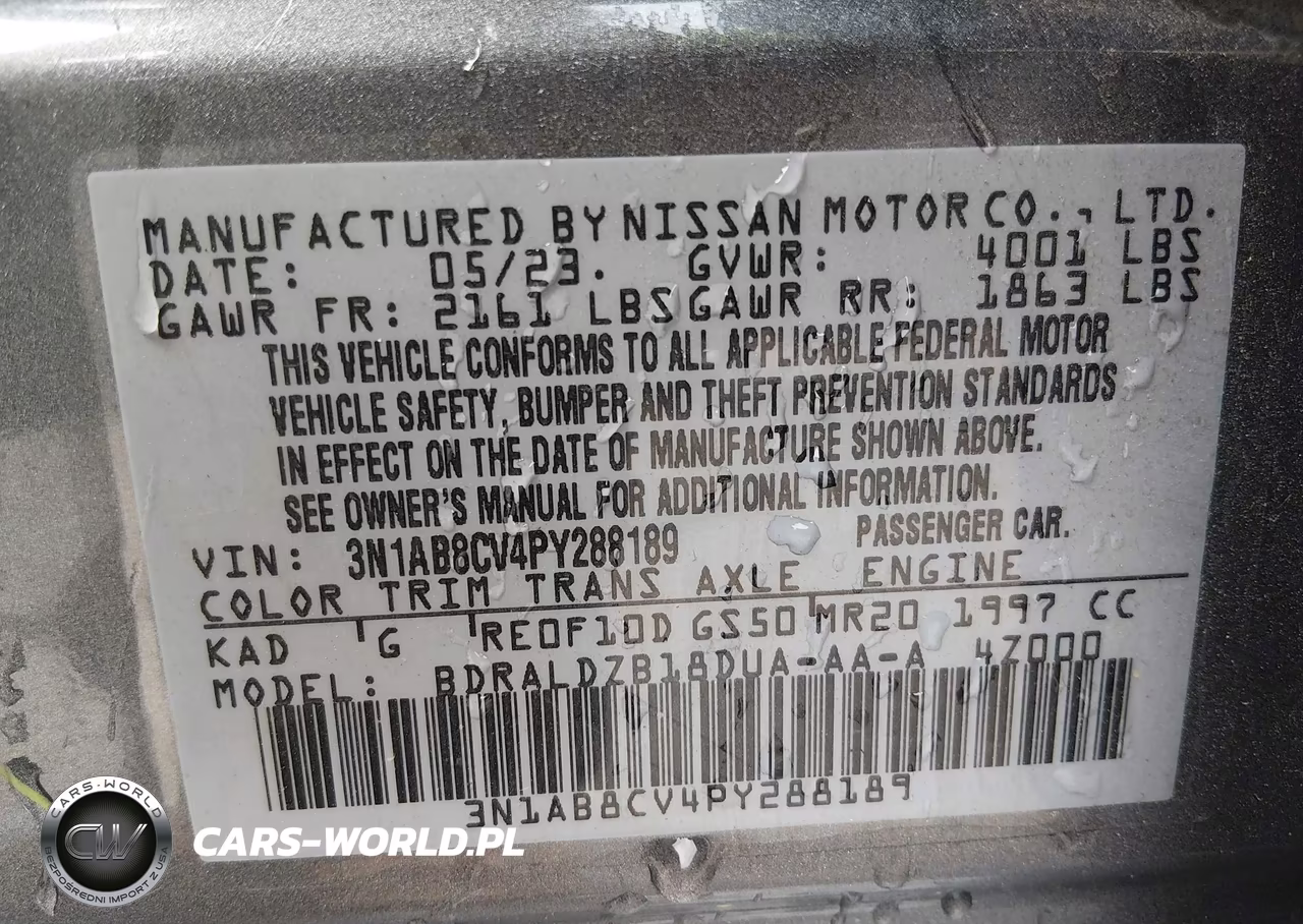 2023 Nissan Sentra Sv Xtronic Cvt VIN:3N1AB8CV4PY288189 - 9