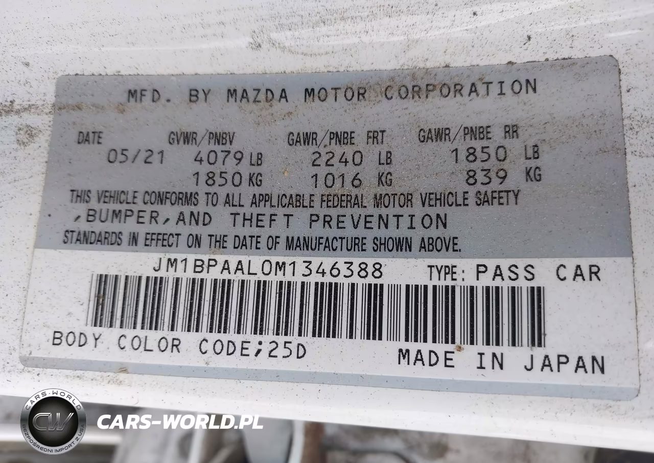 2021 Mazda Mazda3 2.5 S VIN:JM1BPAAL0M1346388 - 9