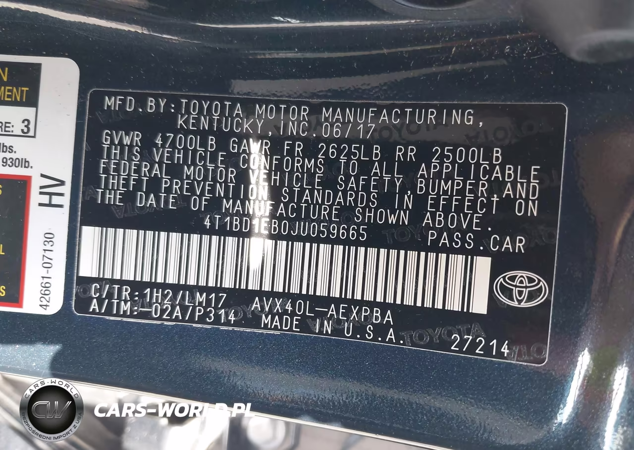 2018 Toyota Avalon Hybrid Limited VIN:4T1BD1EB0JU059665 - 9