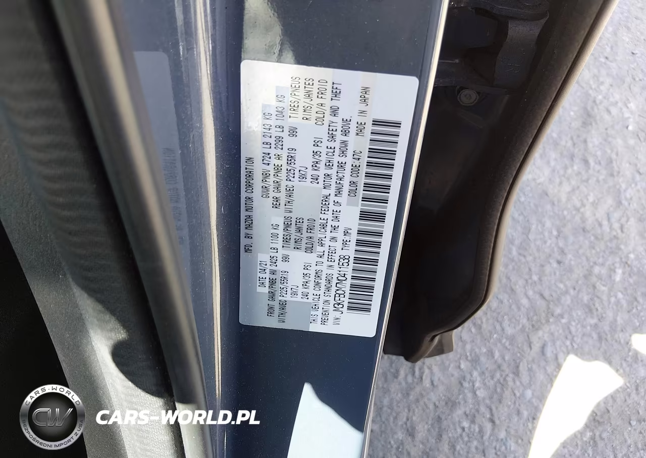 2021 Mazda Cx-5 Carbon Edition VIN:JM3KFBCM7M0411538 - 9