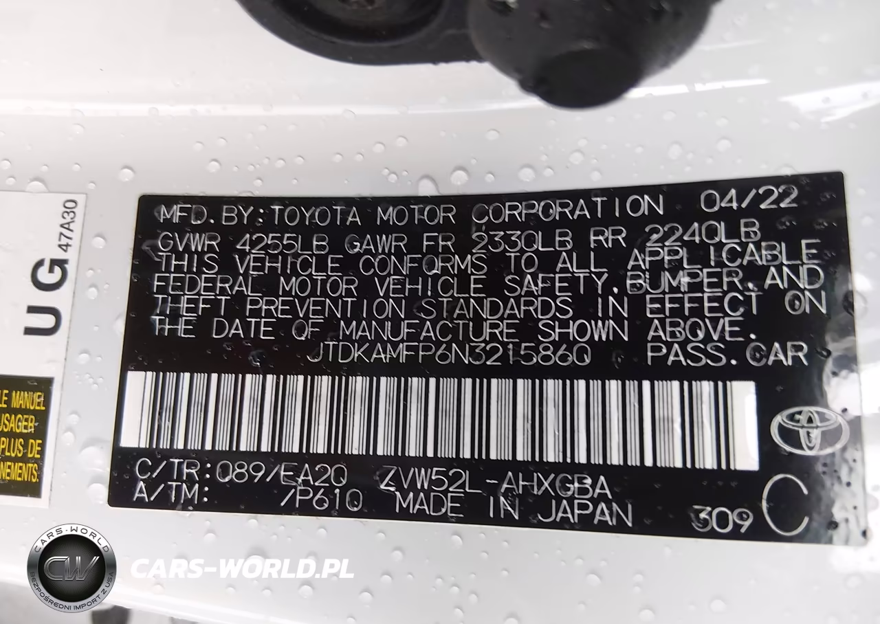 2022 Toyota Prius Prime Xle VIN:JTDKAMFP6N3215860 - 9