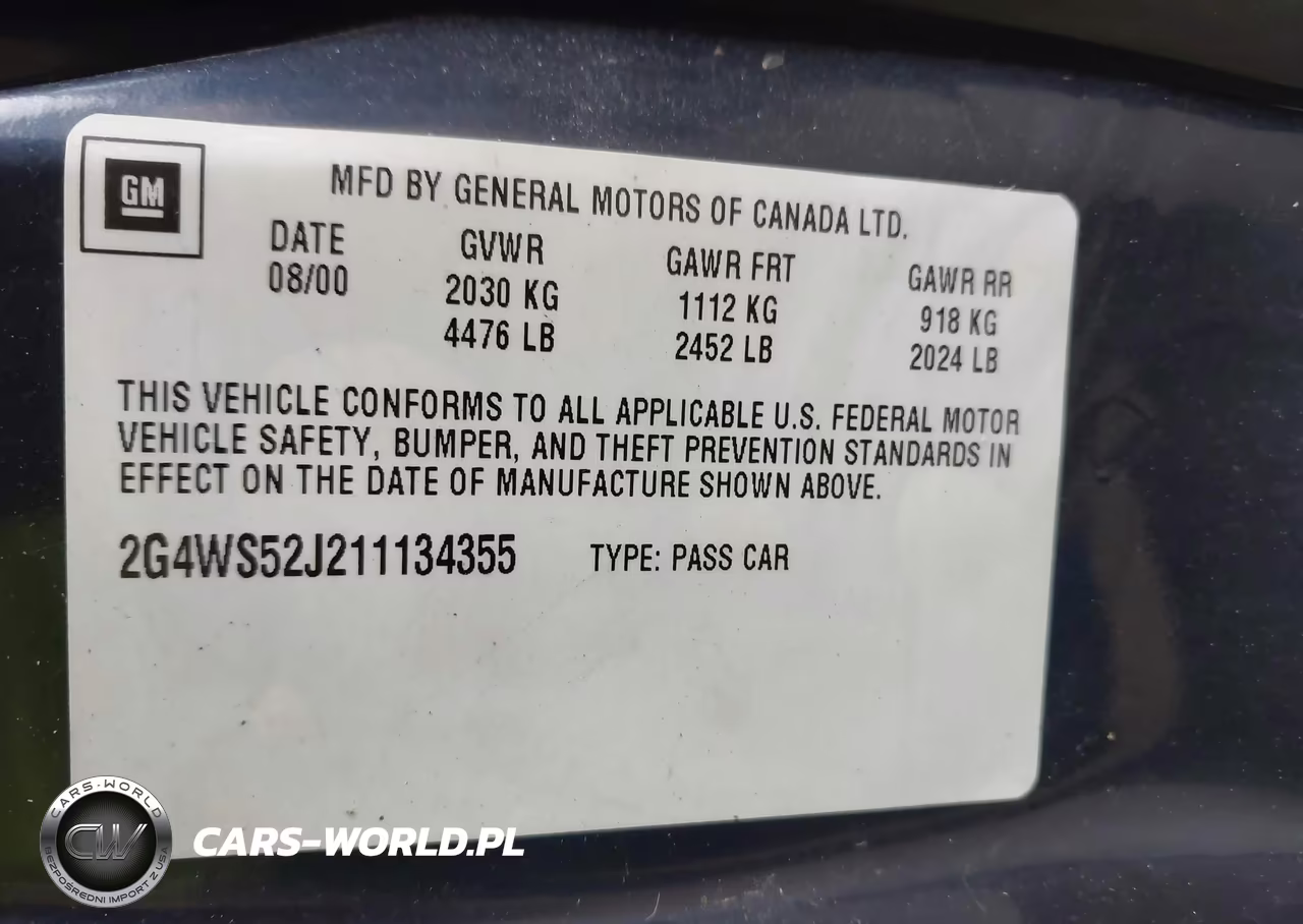 2001 Buick Century Custom VIN:2G4WS52J211134355 - 9