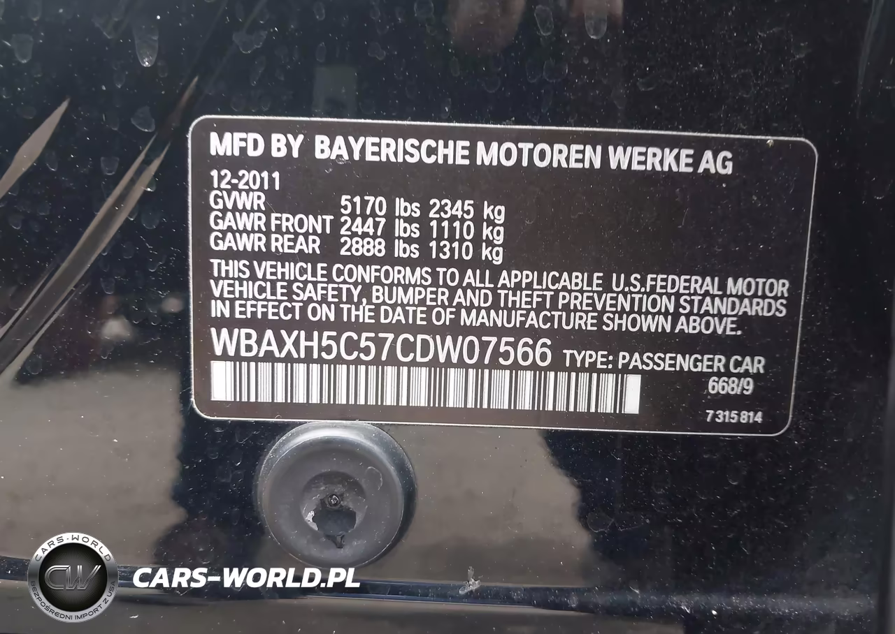 2012 BMW 528I xDrive VIN:WBAXH5C57CDW07566 - 9