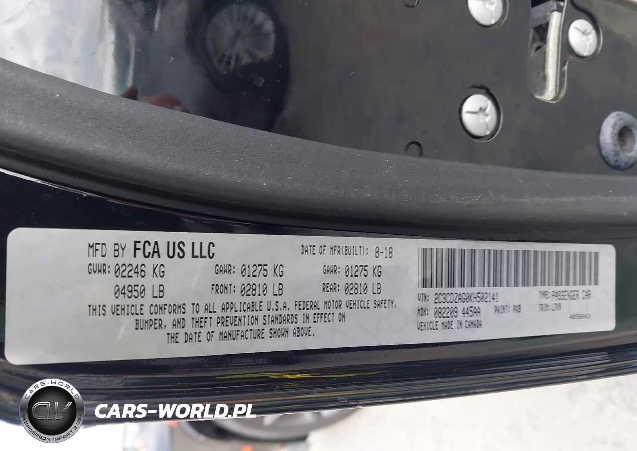 2019 Dodge Challenger Sxt VIN:2C3CDZAG0KH502141 - 9