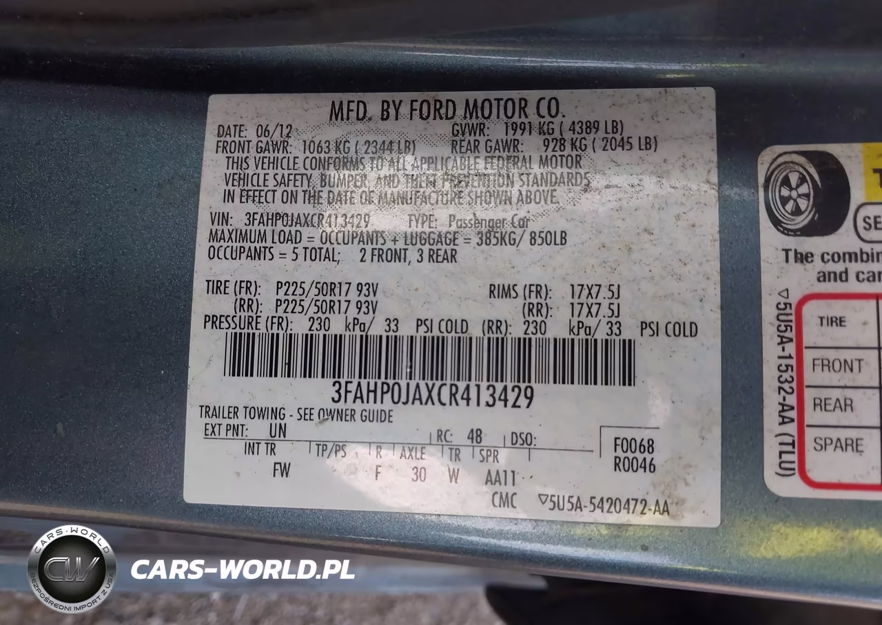 2012 Ford Fusion Sel VIN:3FAHP0JAXCR413429 - 9