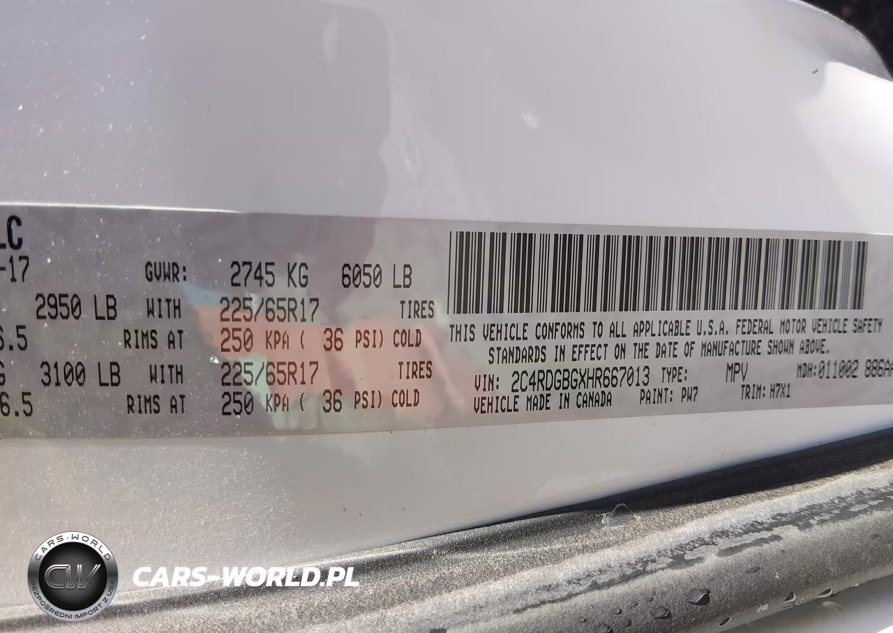 2017 Dodge Grand Caravan Se VIN:2C4RDGBGXHR667013 - 9