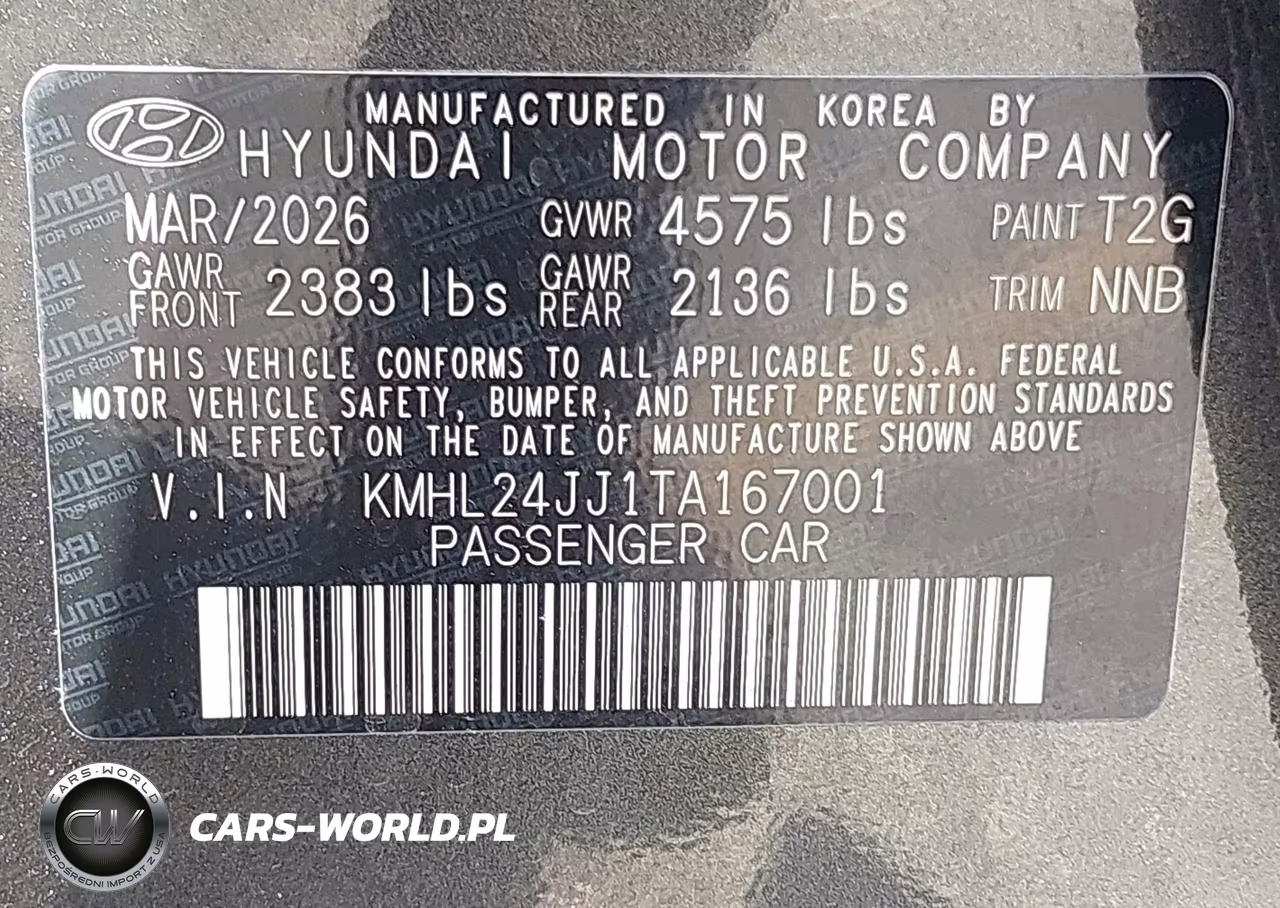 2026 Hyundai Sonata Hybrid Blue VIN:KMHL24JJ1TA167001 - 9