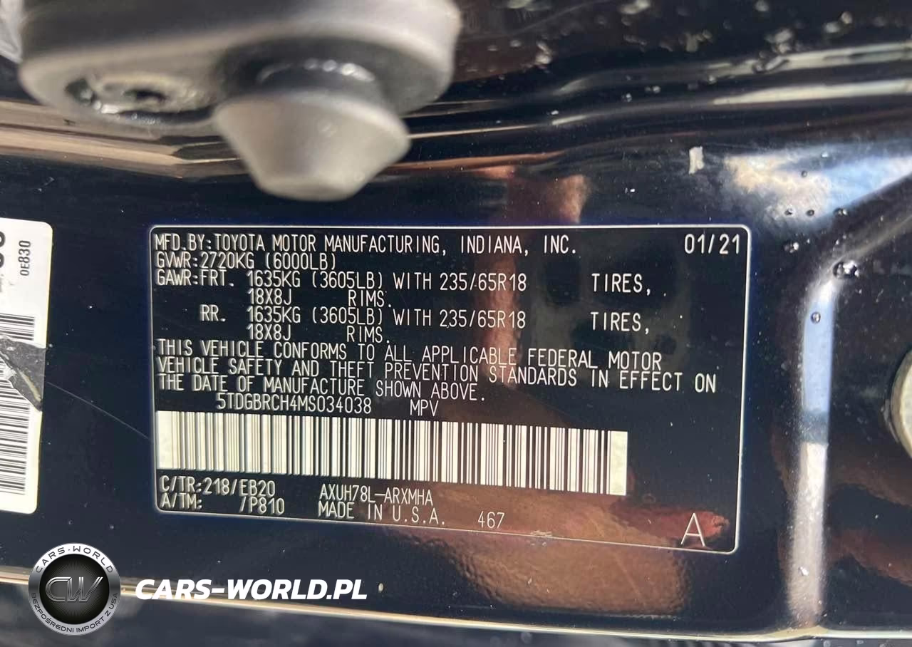 2021 Toyota Highlander Hybrid Xle VIN:5TDGBRCH4MS034038 - 9