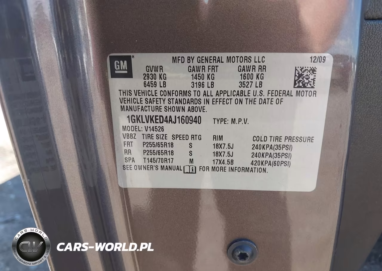 2010 GMC Acadia Sl VIN:1GKLVKED4AJ160940 - 9