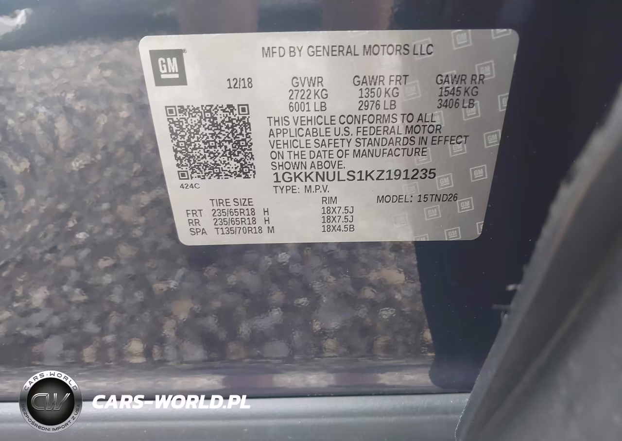 2019 GMC Acadia Slt-1 VIN:1GKKNULS1KZ191235 - 9