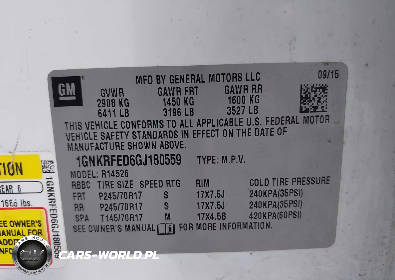 2016 Chevrolet Traverse Ls VIN:1GNKRFED6GJ180559 - 9