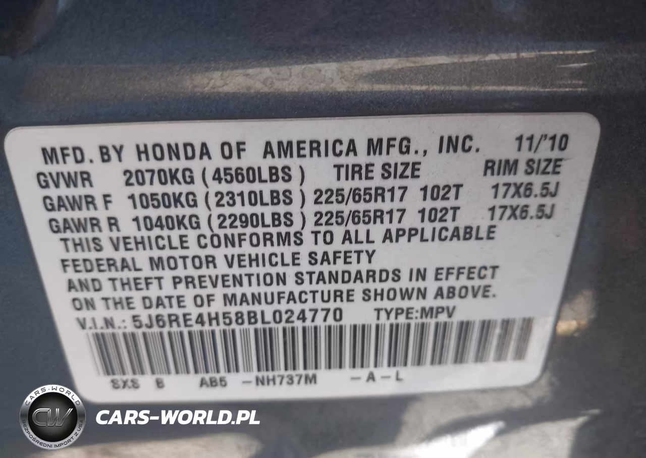 2011 Honda Cr-V Ex VIN:5J6RE4H58BL024770 - 9