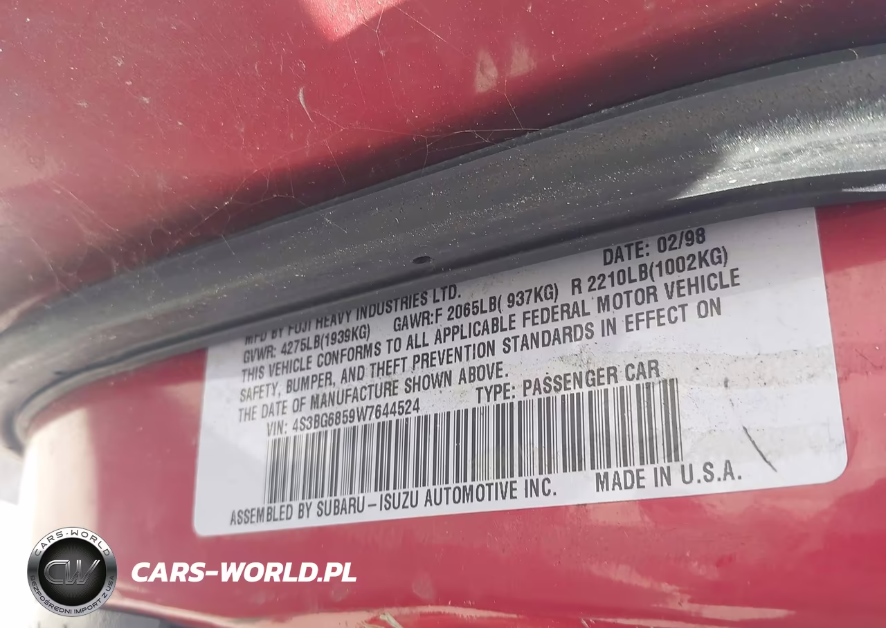1998 Subaru Legacy 30Th Ann Outback-Ltd-Spt VIN:4S3BG6859W7644524 - 9