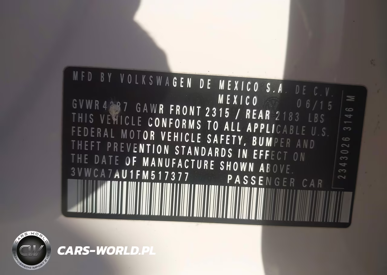 2015 Volkswagen Golf Sportwagen Tdi S 4-Door VIN:3VWCA7AU1FM517377 - 9