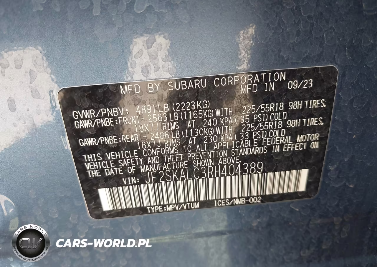 2024 Subaru Forester Limited VIN:JF2SKALC3RH404389 - 9