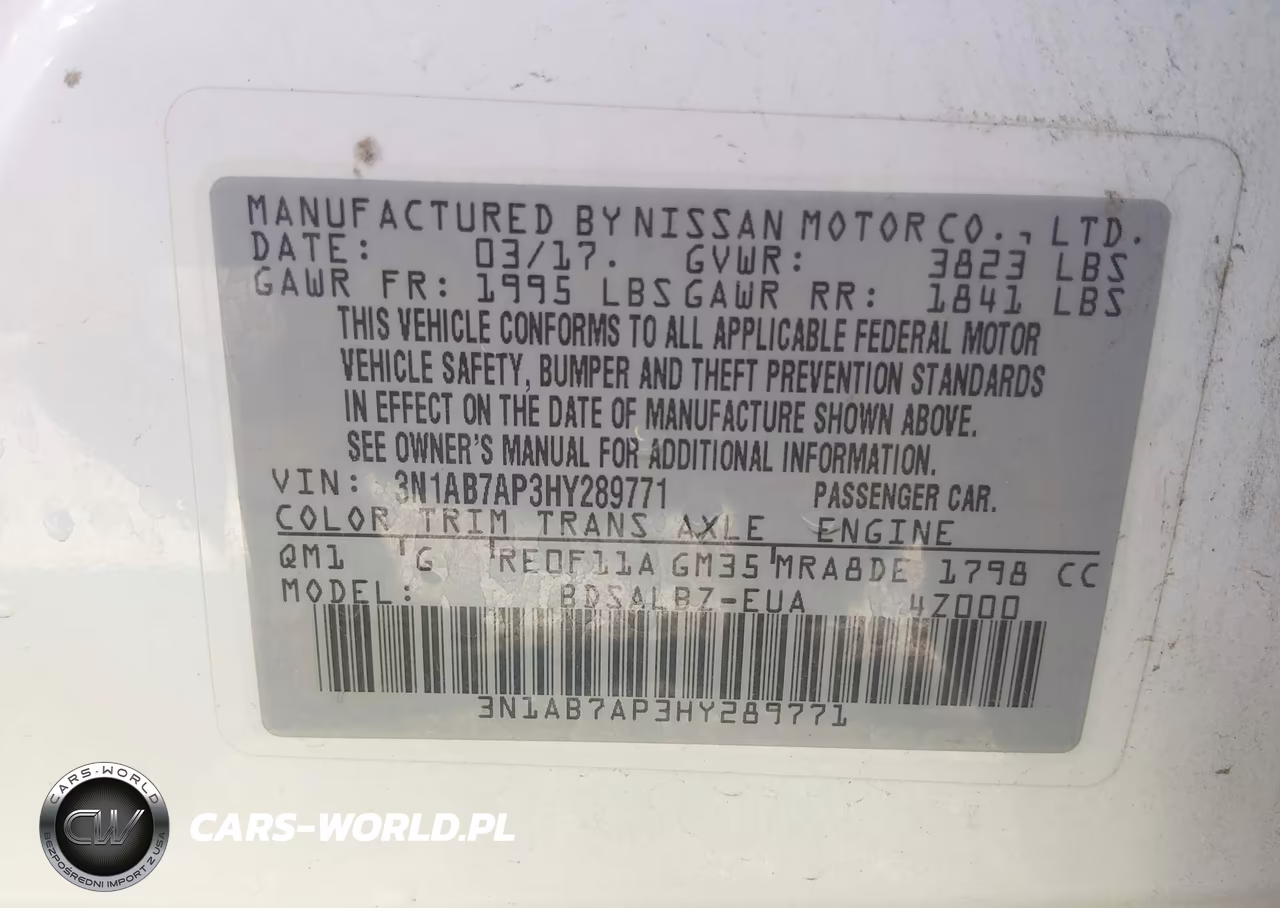 2017 Nissan Sentra S VIN:3N1AB7AP3HY289771 - 9