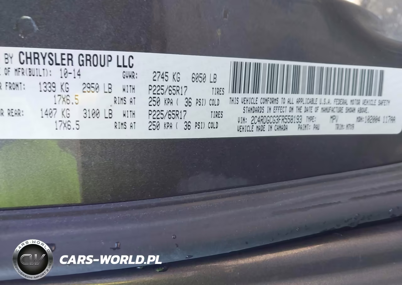 2015 Dodge Grand Caravan Sxt VIN:2C4RDGCG3FR558193 - 9