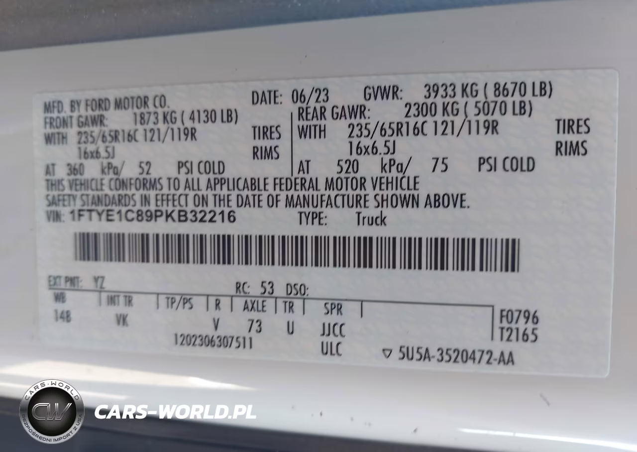 2023 Ford Transit-150 VIN:1FTYE1C89PKB32216 - 9