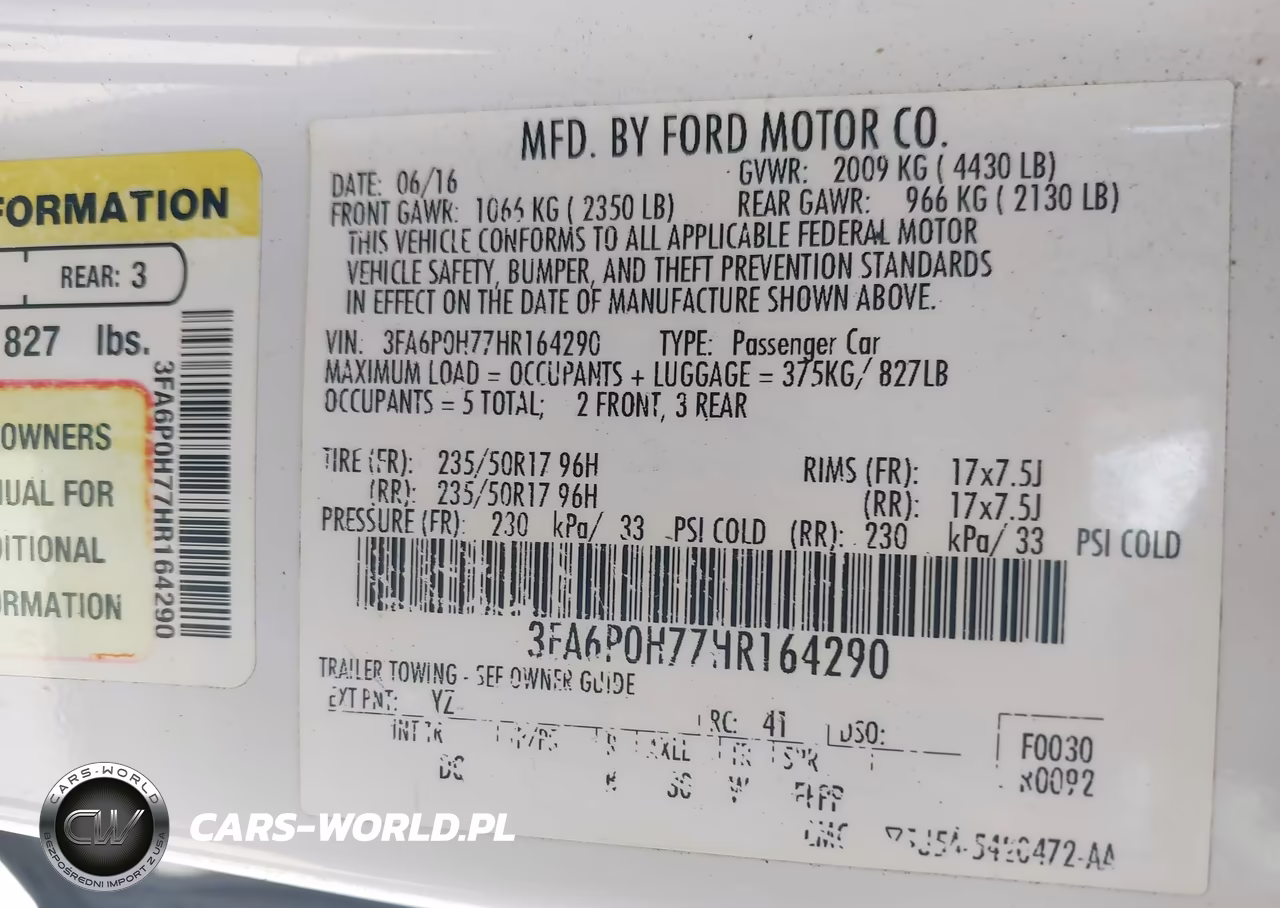 2017 Ford Fusion Se VIN:3FA6P0H77HR164290 - 9