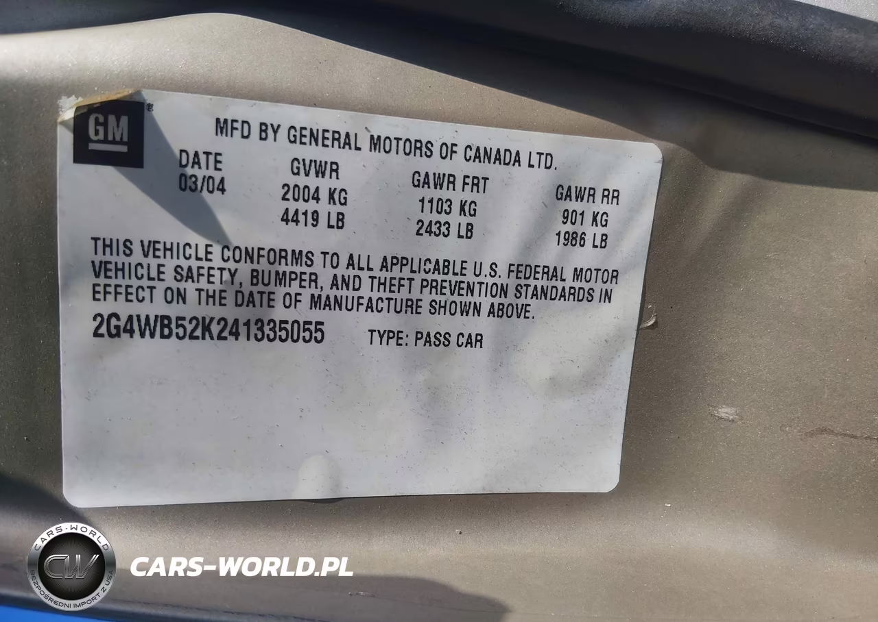 2004 Buick Regal Ls VIN:2G4WB52K241335055 - 9