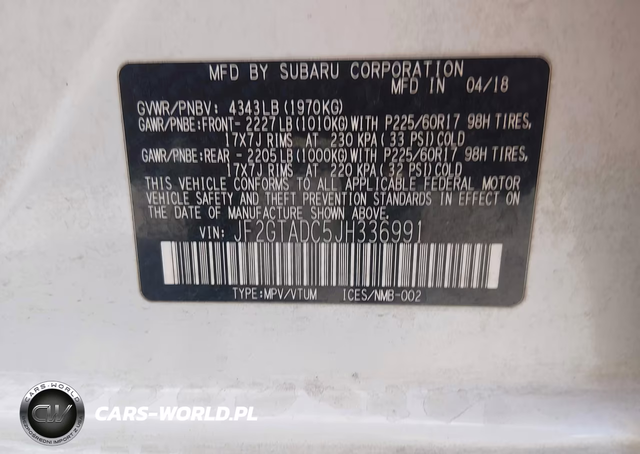 2018 Subaru Crosstrek 2.0I Premium VIN:JF2GTADC5JH336991 - 9
